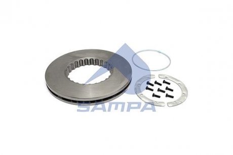 85103803 диск гальмівний вентильований 20515093 3092710 з ремкомплектом SAMPA 031.202/1 (фото 1)