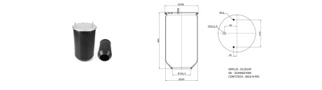 4810NP03 Ресора пневматична SAF INTRAAX 2918V APLUS 91291AP