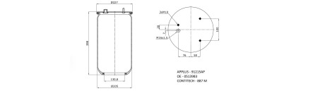 887M ресора пневматична APLUS 91215AP