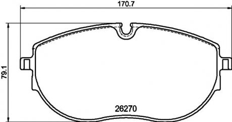 Комплект гальмівних колодок TEXTAR 2627001 (фото 1)