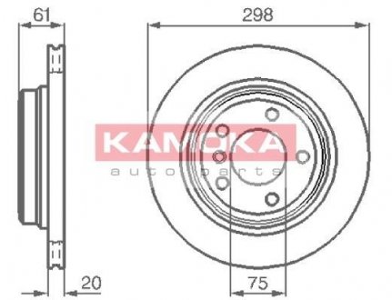 Гальмiвнi диски KAMOKA 1031672 (фото 1)