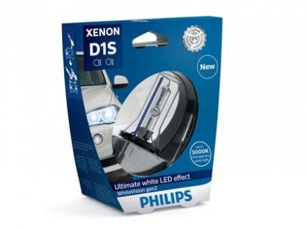 Автомобильная лампа: 12 [В] Ксенон D1S White Vision gen2 35W цоколь PK32d-2 Цветовая темп. 5000K PHILIPS 36072133