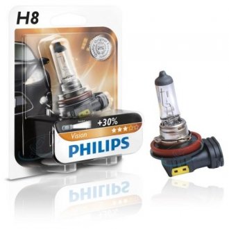 Автомобильная лампа: 12 [В] H8 Vision 35W цоколь PGJ19-1 Blister PHILIPS 82416530
