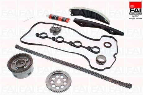 ZESTAW ŁAŃCUCHA ROZRZĄDU HYUNDAI/KIA 06- 1.4/1.6 (Z KOŁEM FAZ) FAI TCK203VVT