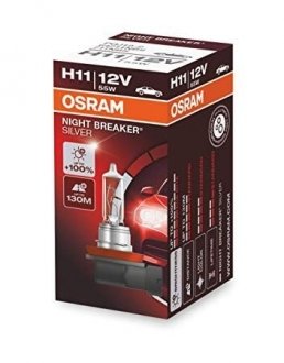 Лампа галогенная NIGHT BREAKER® SILVER 12V 55W PGJ19-2 OSRAM 4052899992665 (фото 1)