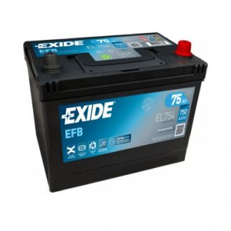 Аккумуляторная батарея 85Ah/760A (315x175x175/+R) EXIDE EL754 (фото 1)