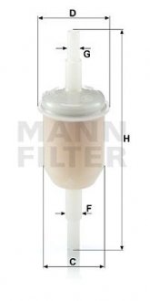 Фільтр палива, Фильтр, система вентиляции картера MANN-FILTER WK312