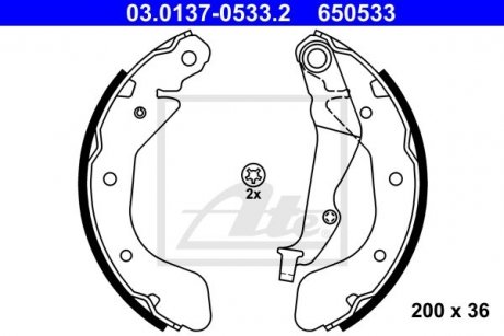 SZCZКKI HAM 03.0137-0533.2 OPEL KARL 1.0 15- ATE 03013705332