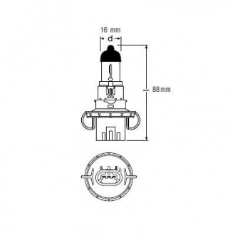 Лампа галогенная H13 60/55 12V WP26,4T 10X1 OS OSRAM 4008321939401 (фото 1)