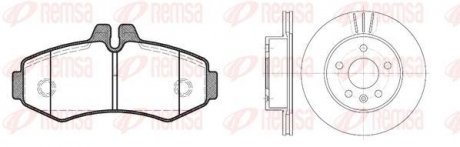 Комплект тормозов, дисковый тормозной механизм REMSA 870100 (фото 1)
