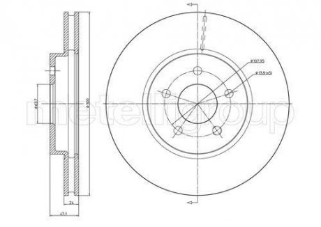 Диск гальмівний FORD MONDEO 1,8-2,5 00-07 CIFAM 800684C