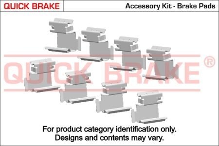 Монтажний набір задніх гальмівних накладок QUICK BRAKE 1091226 (фото 1)