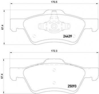 Колодки гальмівні MAVERICK ESCAPE TRUBUTE- BREMBO P24159