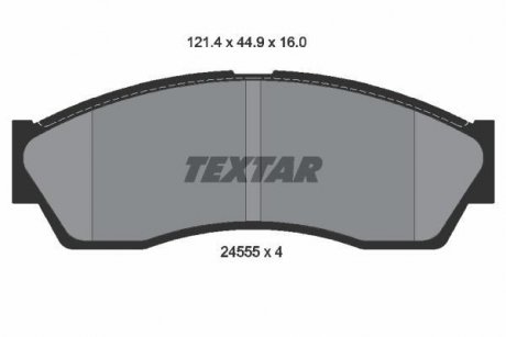 Гальмівні колодки, дискове гальмо (набір) TEXTAR 2455501