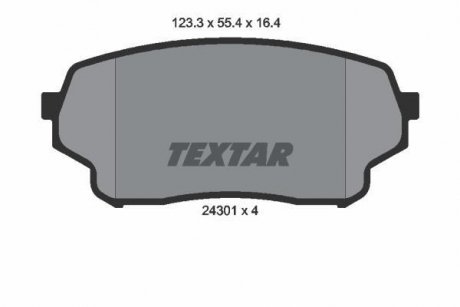 Гальмівні колодки, дискове гальмо (набір) TEXTAR 2430101 (фото 1)