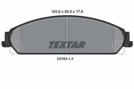 Гальмівні колодки, дискове гальмо (набір) TEXTAR 2416401 (фото 1)