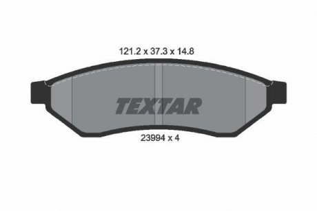 Гальмівні колодки, дискове гальмо (набір) TEXTAR 2399401 (фото 1)