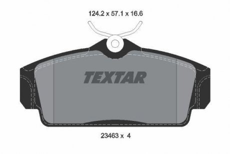 Гальмівні колодки, дискове гальмо (набір) TEXTAR 2346302 (фото 1)