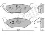 Гальмівні колодки, дискове гальмо (набір) METELLI 2206240 (фото 1)