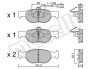 Гальмівні колодки, дискове гальмо (набір) METELLI 2200790 (фото 1)