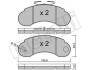 Гальмівні колодки, дискове гальмо (набір) METELLI 2200550 (фото 1)