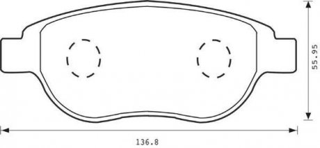 Гальмівні колодки, дискове гальмо (набір) Jurid 573031J (фото 1)