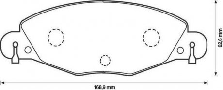 Гальмівні колодки, дискове гальмо (набір) Jurid 573029J (фото 1)