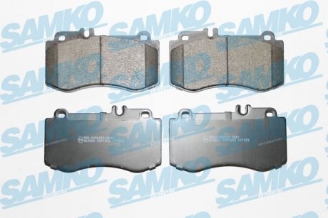 Гальмівні колодки, дискове гальмо (набір) SAMKO 5SP1592 (фото 1)