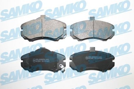 Гальмівні колодки, дискове гальмо (набір) SAMKO 5SP1609 (фото 1)