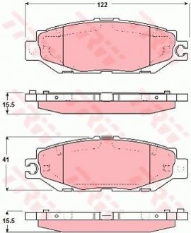 Гальмівні колодки, дискове гальмо (набір) TRW GDB1240