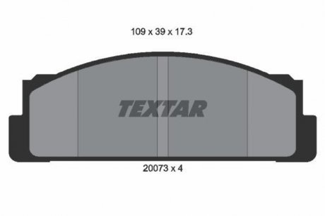 Гальмівні колодки, дискове гальмо (набір) TEXTAR 2007304 (фото 1)