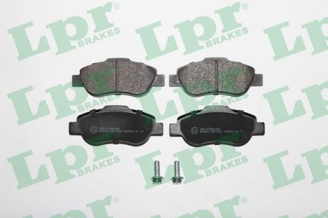 Колодки тормозные дисковые передние FIAT PANDA 03-12 168126 LPR 05P1240