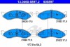 Гальмівні колодки, дискове гальмо (набір) ATE 13046058972 (фото 1)