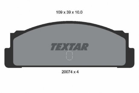 Гальмівні колодки, дискове гальмо (набір) TEXTAR 2007404 (фото 1)