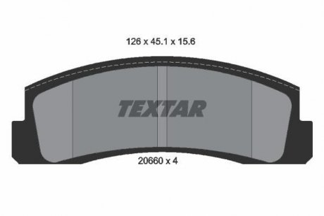 Гальмівні колодки, дискове гальмо (набір) TEXTAR 2066001 (фото 1)