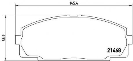 Гальмівні колодки, дискове гальмо (набір) BREMBO P83092 (фото 1)