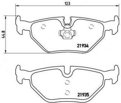 Гальмівні колодки, дискове гальмо (набір) BREMBO P71006