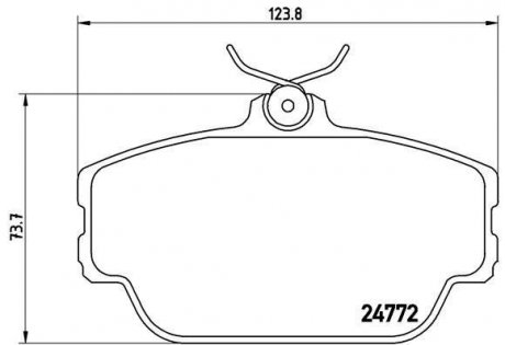 Гальмівні колодки, дискове гальмо (набір) BREMBO P46001