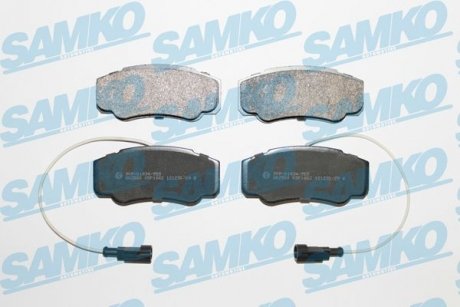 Гальмівні колодки, дискове гальмо (набір) SAMKO 5SP1662 (фото 1)