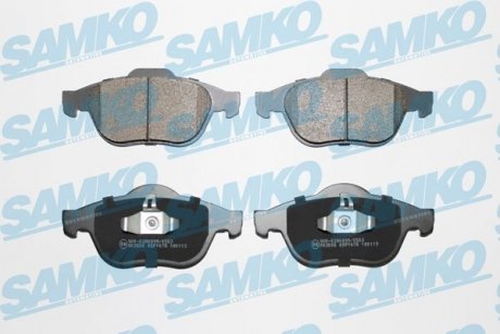 Гальмівні колодки, дискове гальмо (набір) SAMKO 5SP1678 (фото 1)