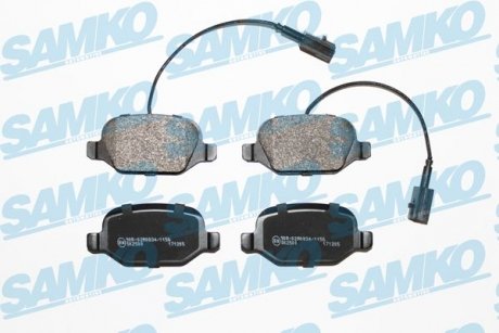 Гальмівні колодки, дискове гальмо (набір) SAMKO 5SP1661