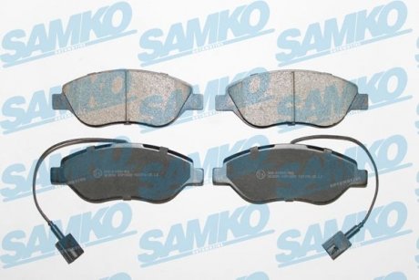 Гальмівні колодки, дискове гальмо (набір) SAMKO 5SP1658 (фото 1)