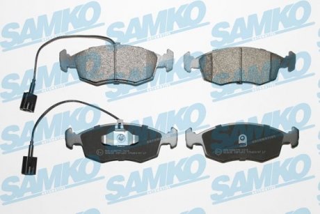 Гальмівні колодки, дискове гальмо (набір) SAMKO 5SP1653 (фото 1)