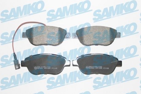 Гальмівні колодки, дискове гальмо (набір) SAMKO 5SP1268 (фото 1)