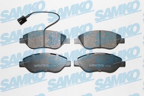 Гальмівні колодки, дискове гальмо (набір) SAMKO 5SP1267