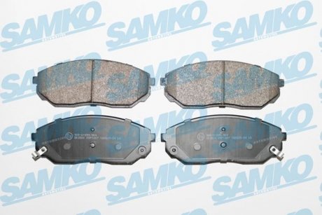 Гальмівні колодки, дискове гальмо (набір) SAMKO 5SP1207 (фото 1)