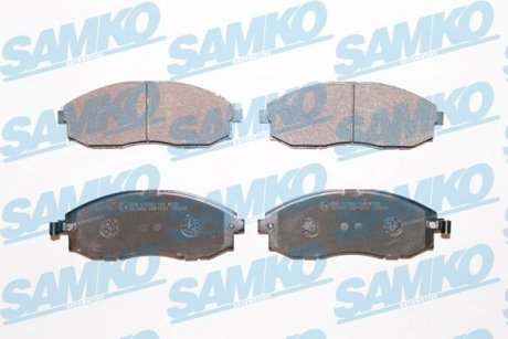 Гальмівні колодки, дискове гальмо (набір) SAMKO 5SP1015 (фото 1)