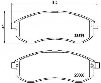 Гальмівні колодки, дискове гальмо (набір) BREMBO P54033