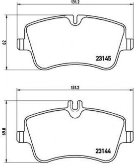 Гальмівні колодки, дискове гальмо (набір) BREMBO P50046