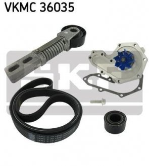 Насос води + комплект ручейковых ремней SKF VKMC36035